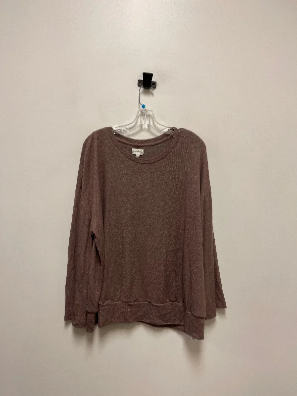 Sweater By Wonderly In Brown, Size: 2x