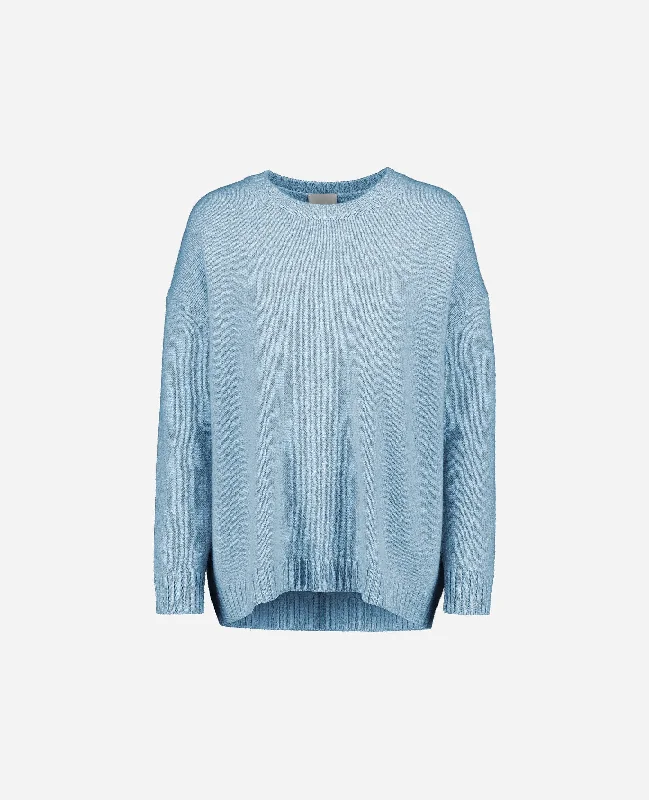 Rundhals Pullover aus Cashmere in Blau