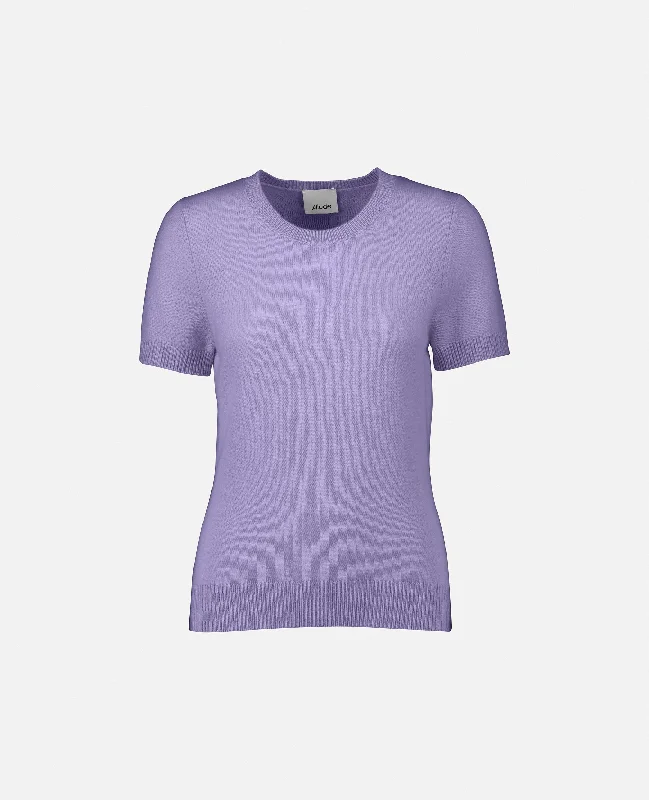 Rundhals Pullover aus Cashmere in Lila