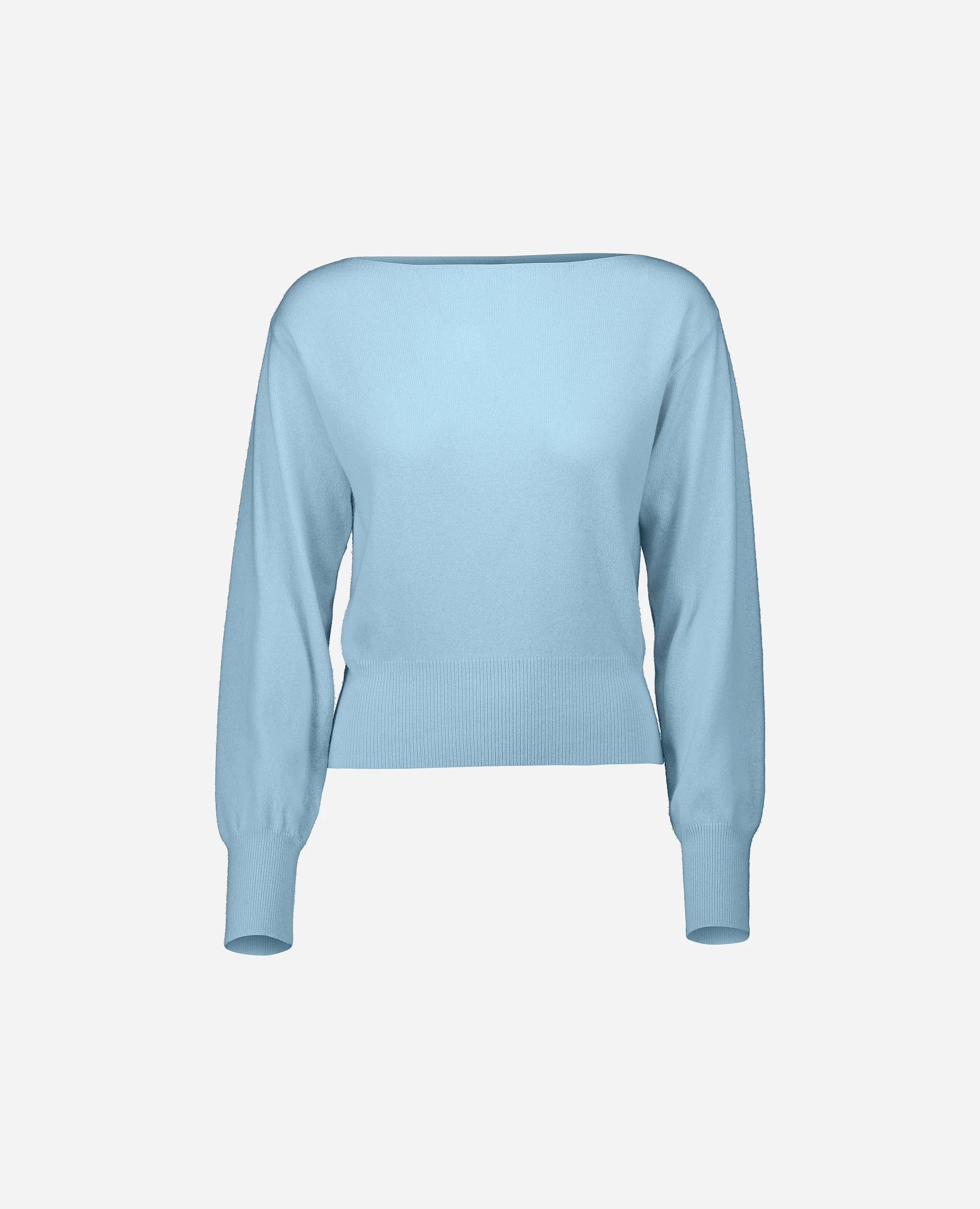 Woll-Mischung Pullover in Blau - Gerade Passform