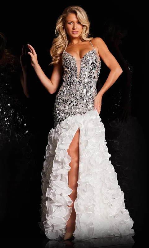 Jovani 37588 - Ruffle Trumpet Prom Gown