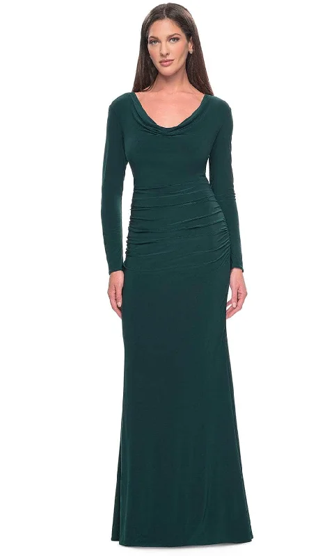 La Femme 30813 - Long Sleeve Jersey Evening Dress