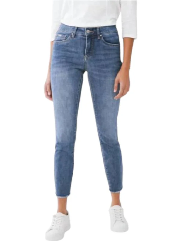 Christina Slim Ankle Jeans In Medium Wash