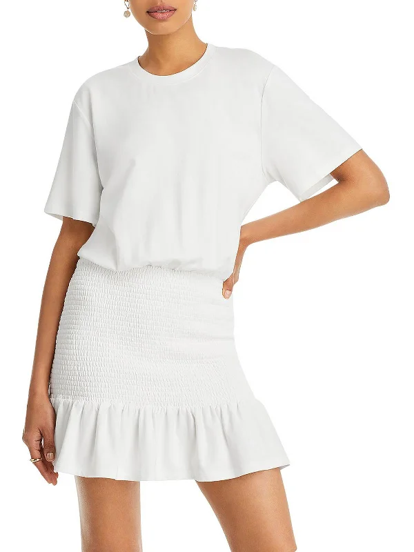 Womens Crewneck Mini T-Shirt Dress