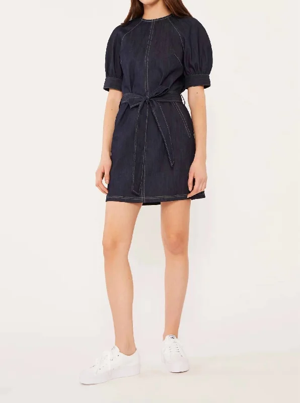 Abby Mini Dress In Indigo