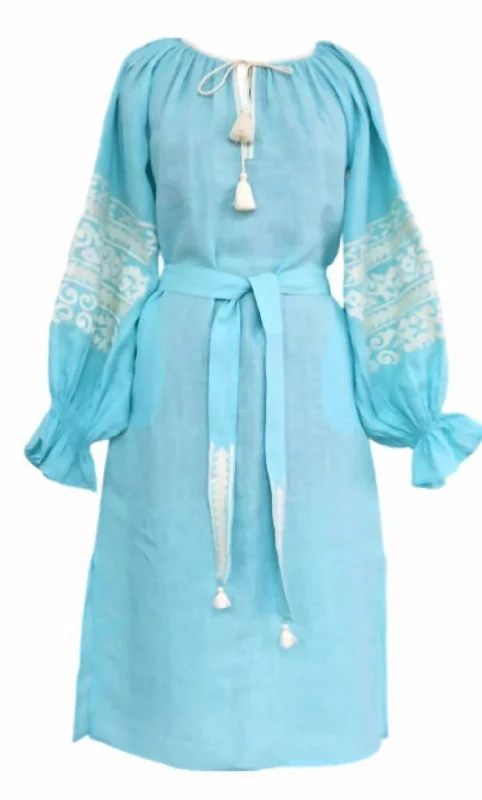 Women's Kora Midi Dress In Light Turquoise