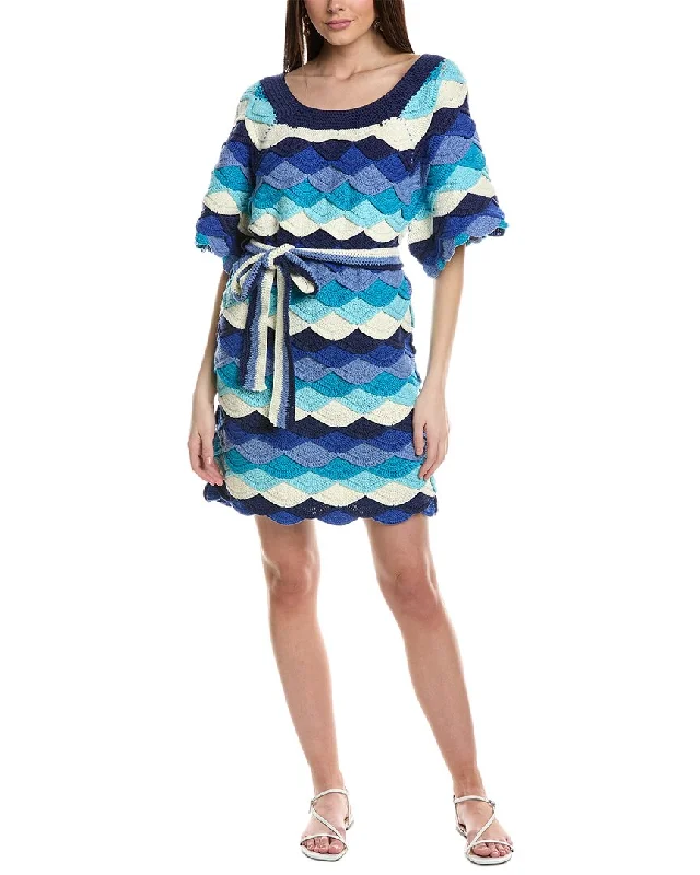 FARM Rio Waves Crochet Mini Dress