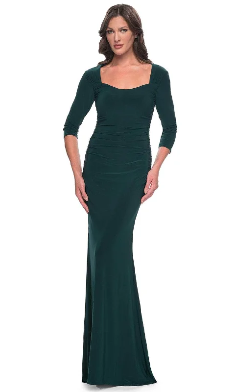 La Femme 30883 - Quarter Sleeve Jersey Evening Dress