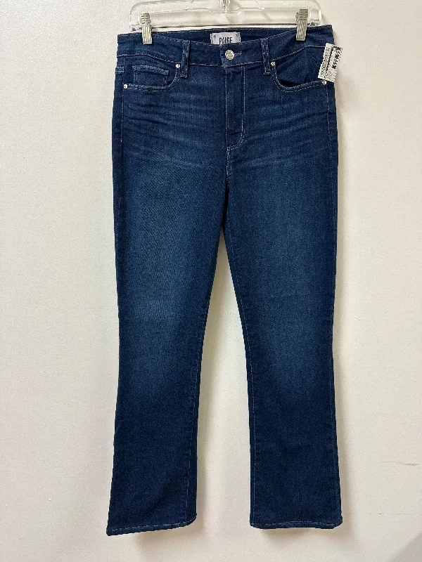 Jeans Boot Cut By Paige In Blue Denim, Size: 10