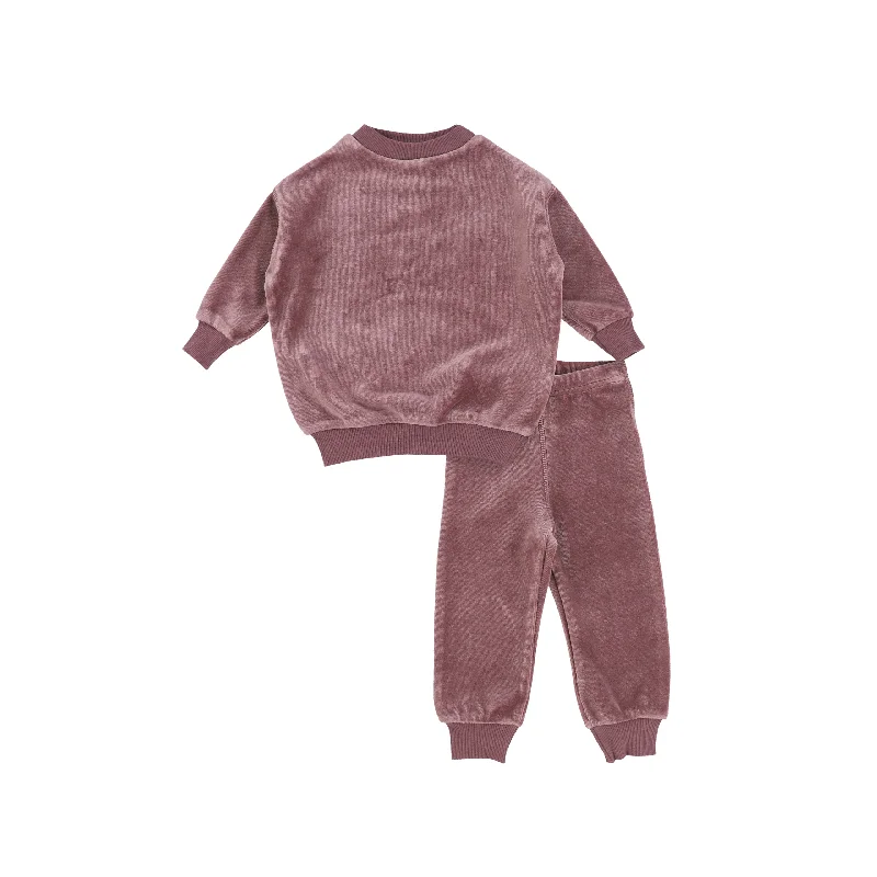 Analogie Velour Set - Plum