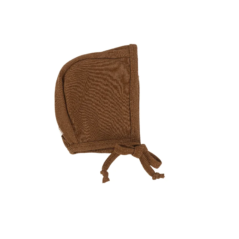 Lil Legs Classic Ribbed Bonnet - Caramel