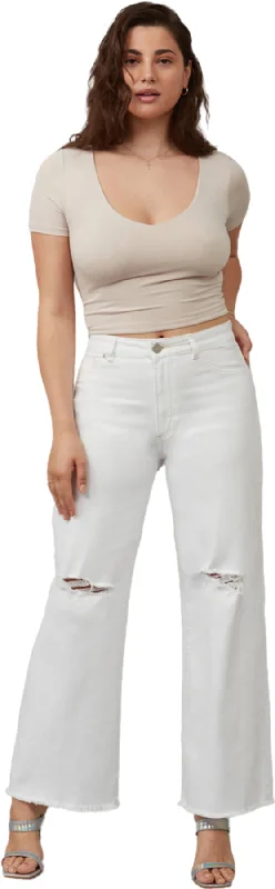 Milan High Rise Wide Leg Jeans - Women's|-|Jean à jambe large à taille haute Milan - Femme