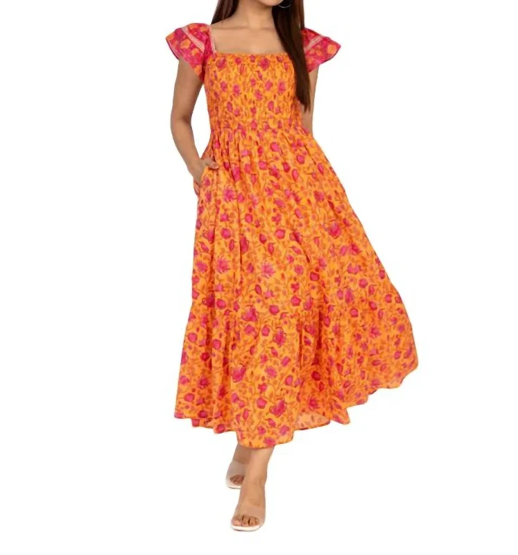 Seville Maxi Dress In Coral