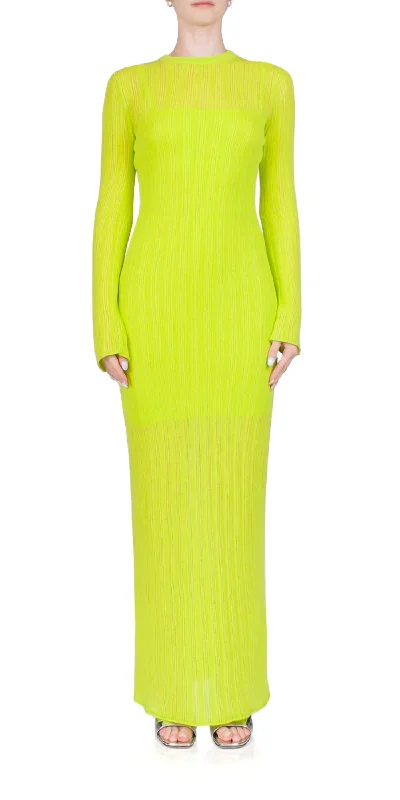 Line Up Knit Maxi Dress In Acid