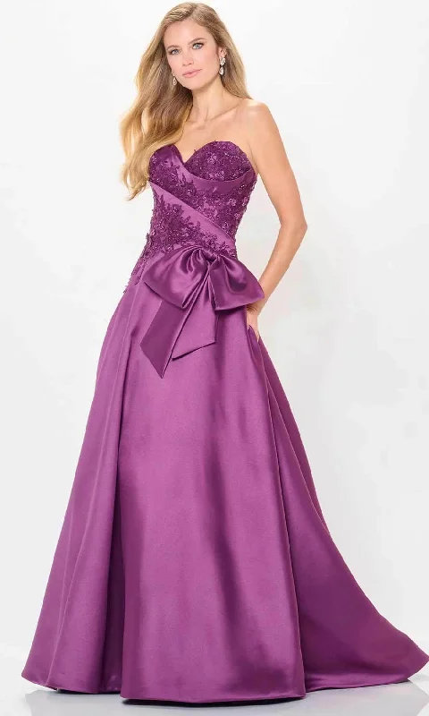 Ivonne D ID6201 -Embroidered Strapless Evening Gown