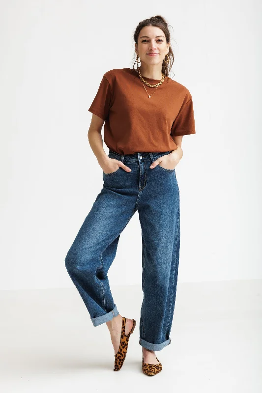 Nina Barrel Balloon Baggy Jeans Blue