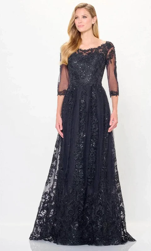 Cameron Blake CB3240 - Embroidered A-Line Long Dress