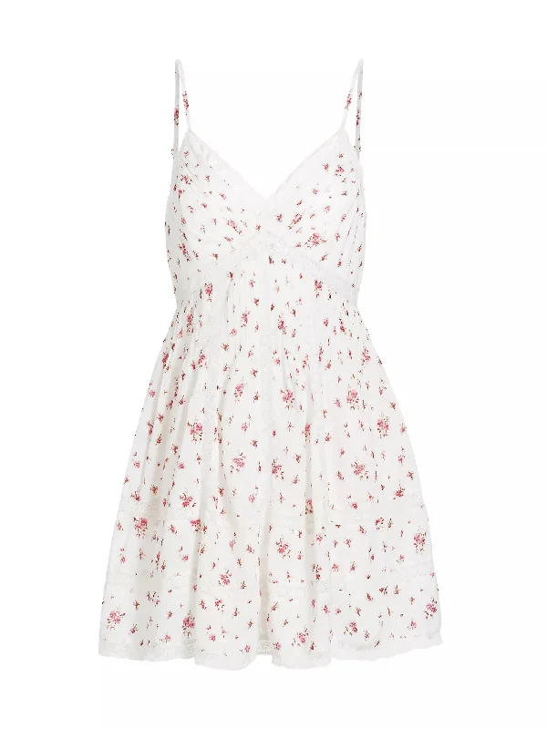 Loveshackfancy Women's Docila White Floral Mini Dress