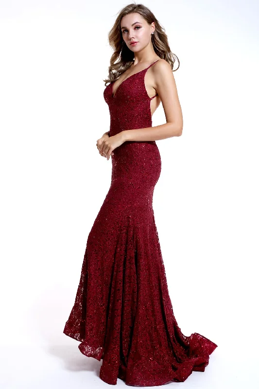 35726 Prom Dress Wine