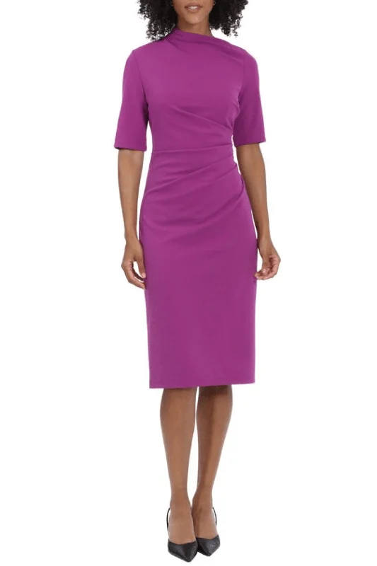 Maggy London G5230M - Asymmetrical Neck Dress