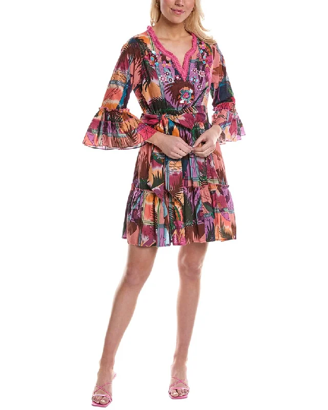 bella tu Bird Bell-Sleeve Mini Dress