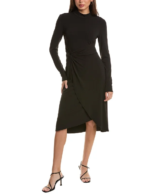 BCBG New York Crepe Jersey Midi Dress