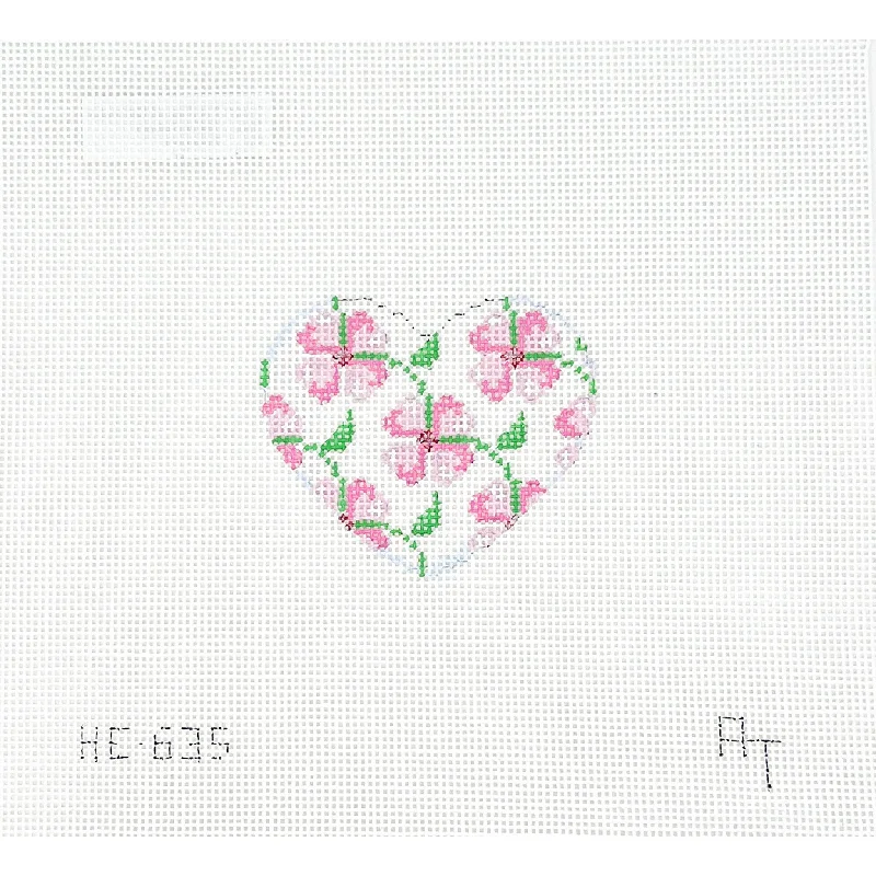 Pink Floral Mini Heart