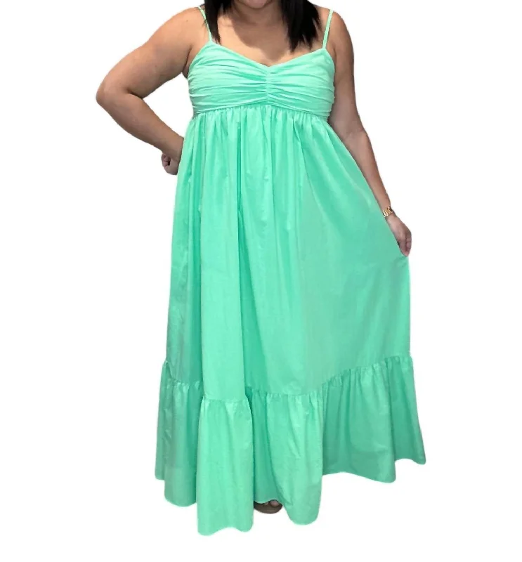 Flora Maxi Dress In Sea Green