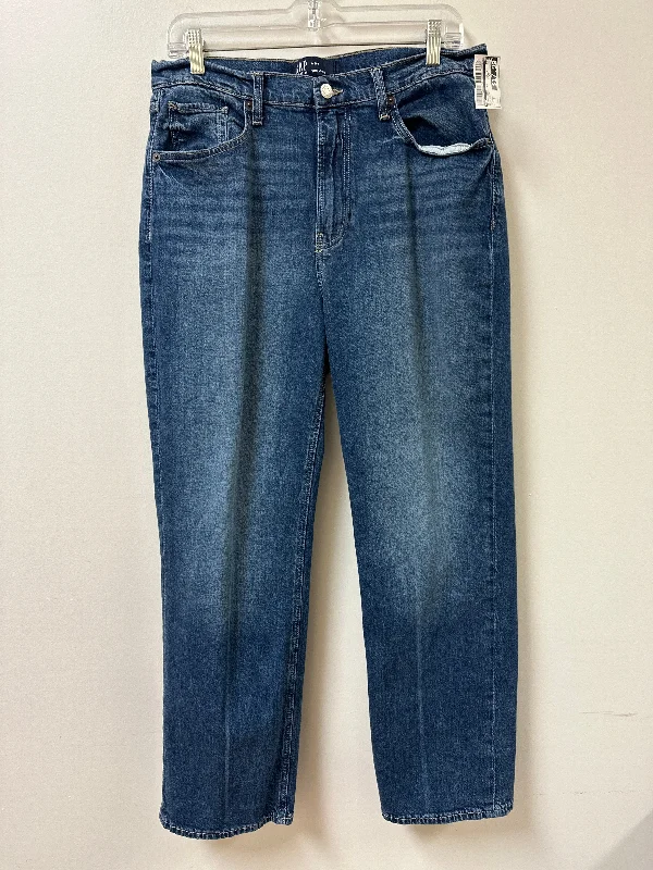 Jeans Straight By Gap In Blue Denim, Size: 10