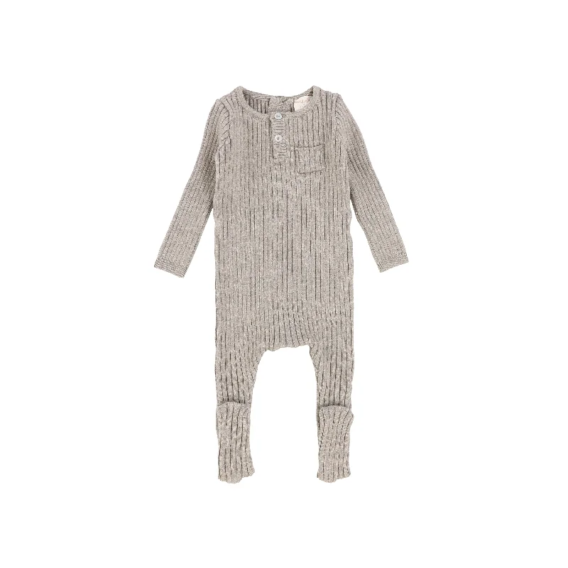 Analogie Knit Pocket Footie - Taupe