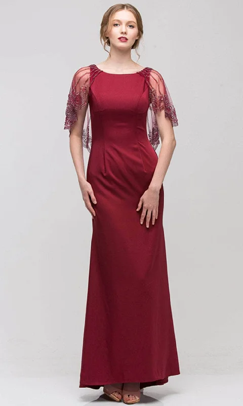 Eureka Fashion 7003 - Bateau Sheath Formal Gown