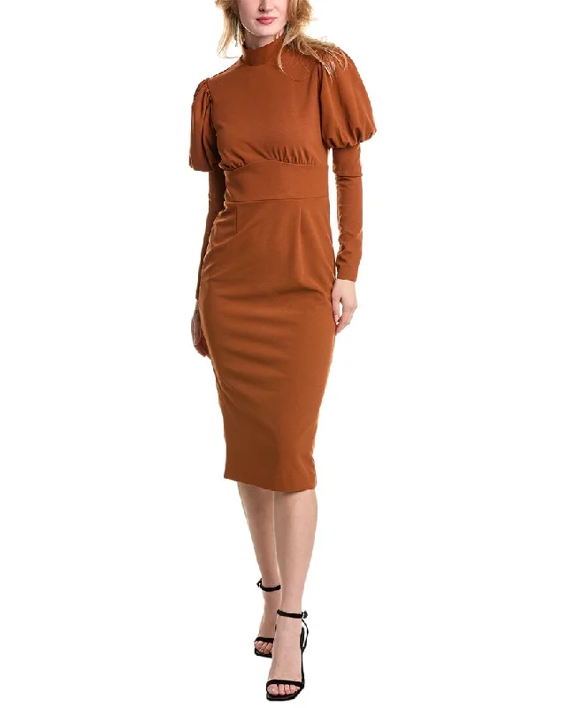 Alexia Admor Divya Mock Neck Midi Sheath Dress