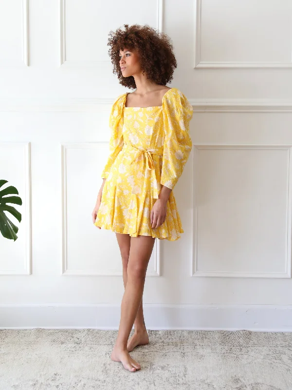 Anais Dress in Yellow Zinnia