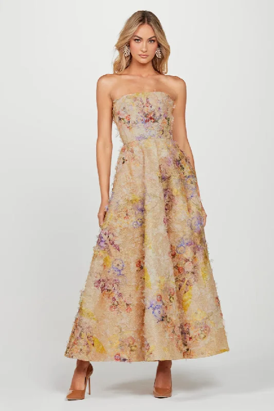 Helsi Celine Dress - Gold Watercolour