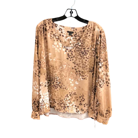 Beige Top Long Sleeve Ann Taylor, Size L