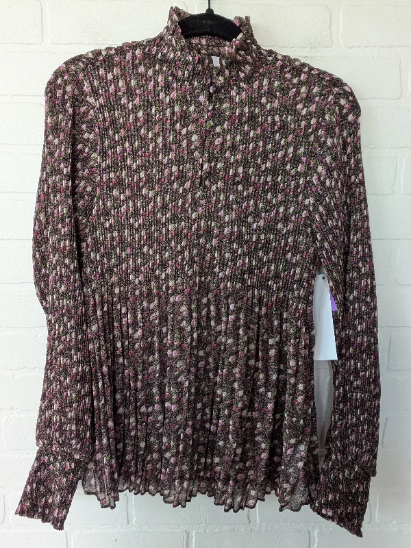 Black & Pink Top Long Sleeve Cabi, Size S