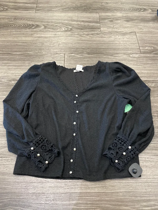 Black Top Long Sleeve Maurices, Size L