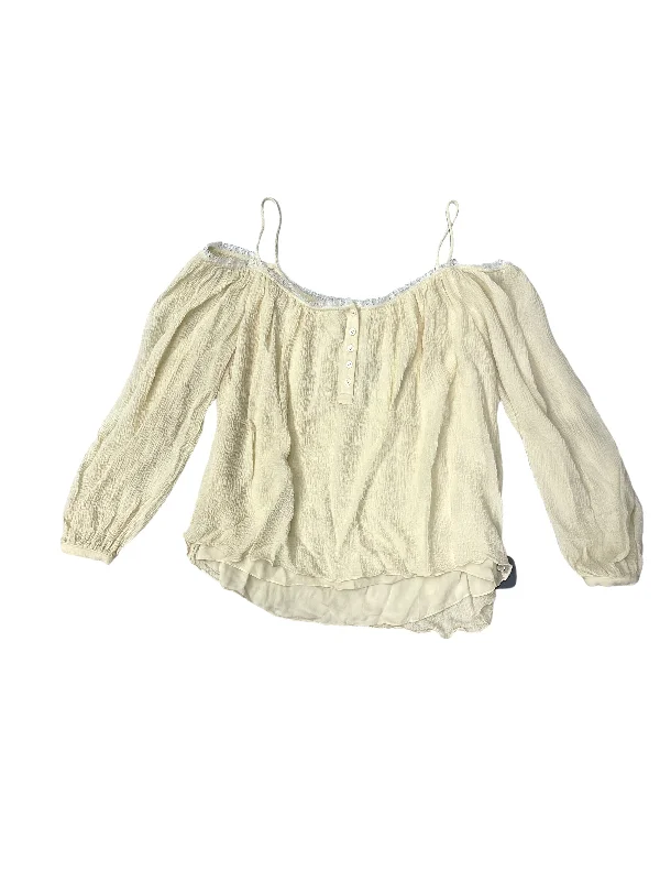 Cream Top Long Sleeve Haute Hippie, Size S