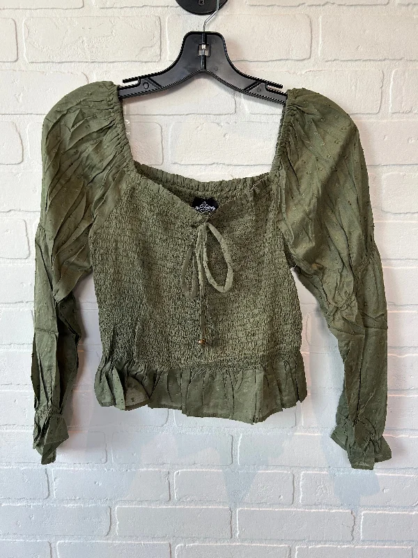 Green Top Long Sleeve Angie, Size L