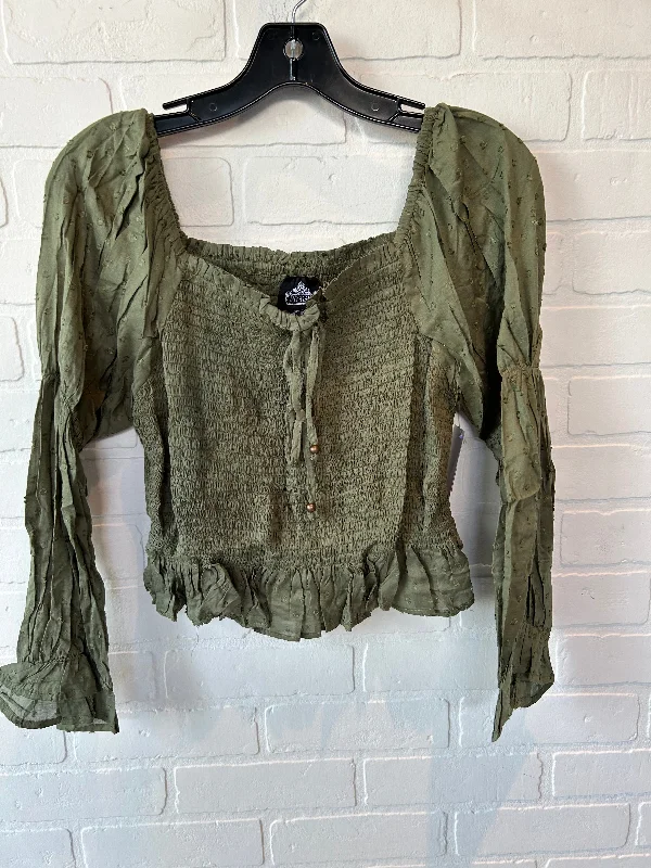 Green Top Long Sleeve Angie, Size L