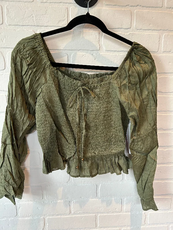 Green Top Long Sleeve Angie, Size M