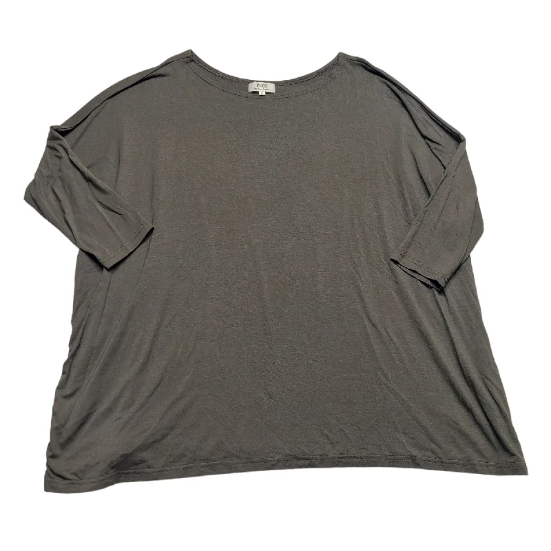 Grey Top Long Sleeve Piko, Size S