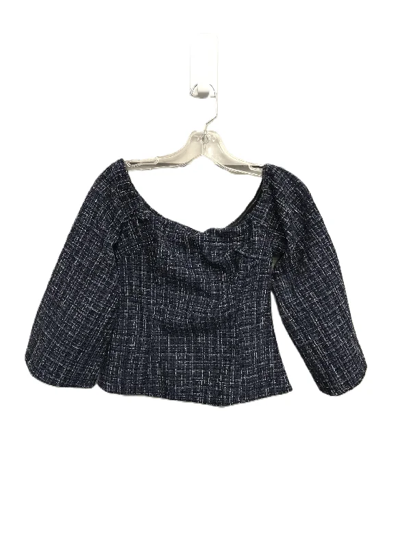 Navy Top Long Sleeve By Zara, Size: Xs