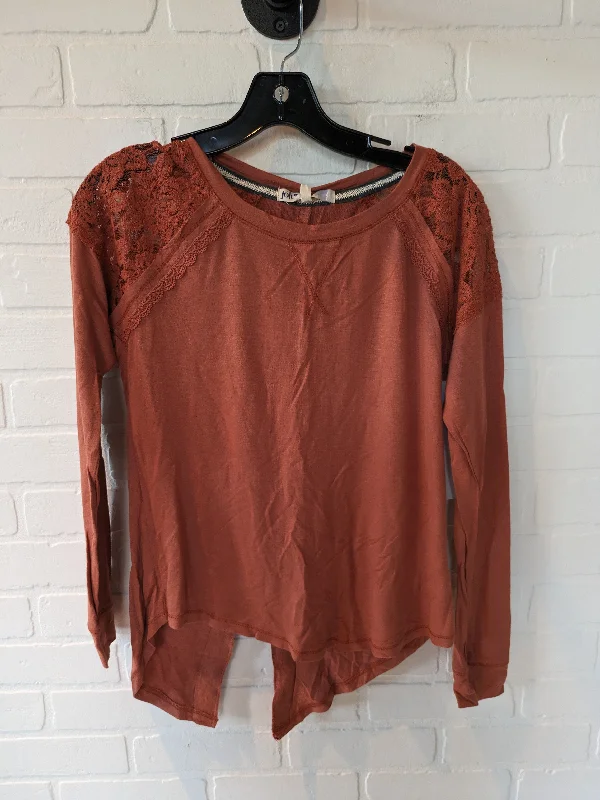 Orange Top Long Sleeve Jolt, Size S