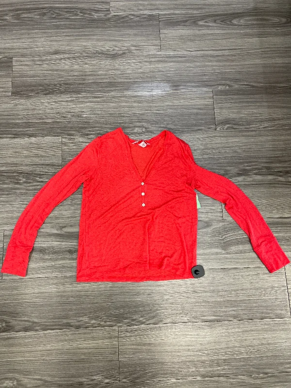 Red Top Long Sleeve Victorias Secret, Size Xs