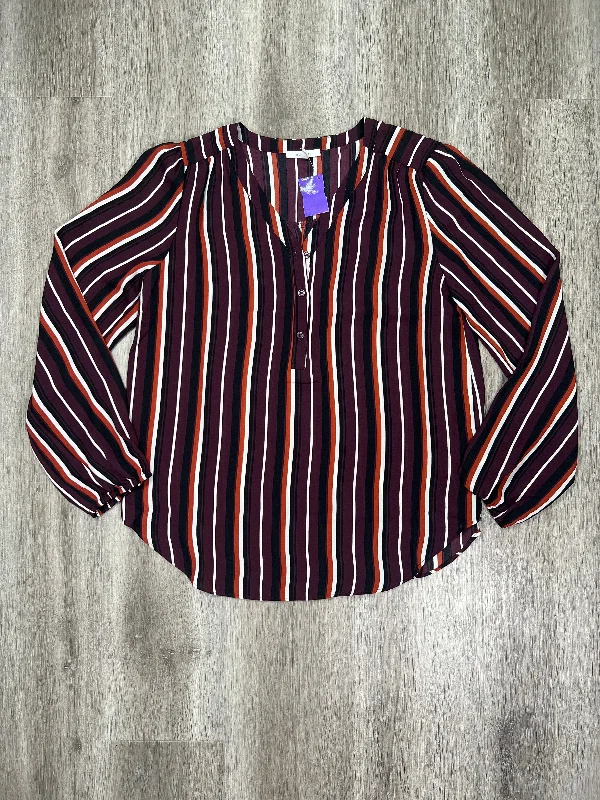 Striped Pattern Top Long Sleeve Maurices, Size S