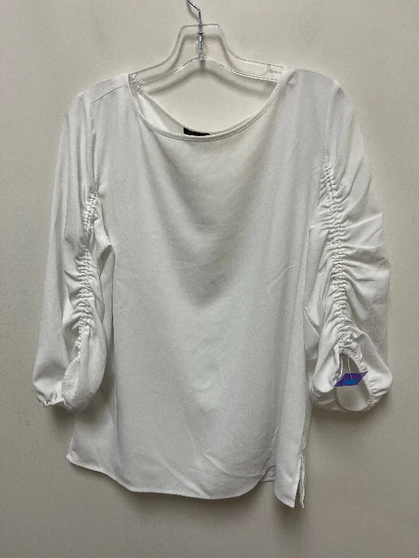 White Top Long Sleeve Ann Taylor, Size L