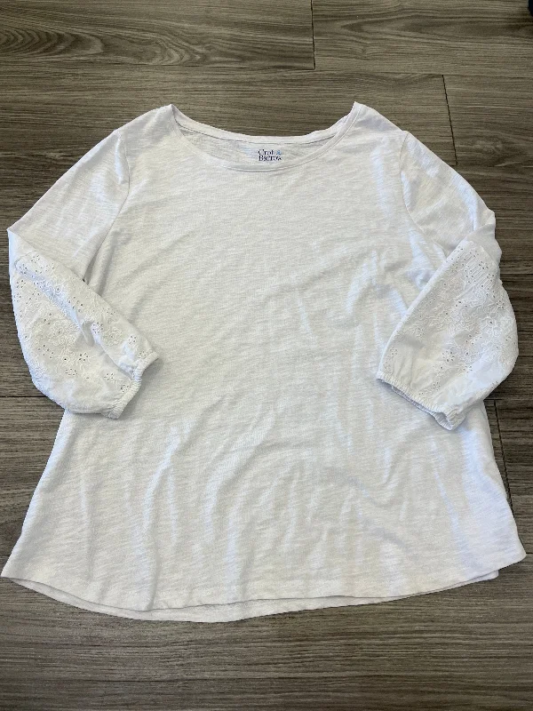 White Top Long Sleeve Croft And Barrow, Size Xl